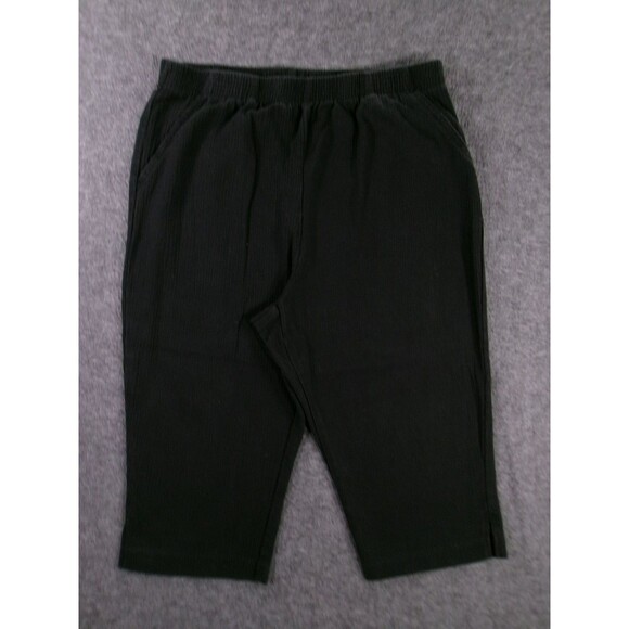 Laura Scott Pants Women Extra Large Black Cropped Capri Causal Capsule Everyday - Picture 1 of 10